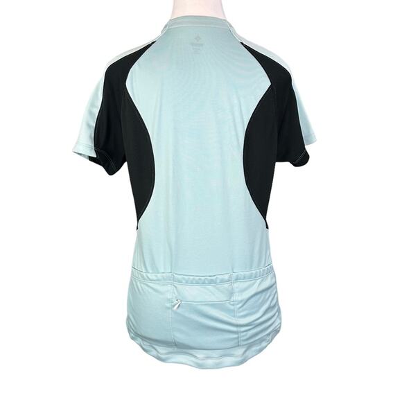 Specialized Cycling Top Jersey Sz Large Blue Black Back Pockets 1/2 Zip - Picture 4 of 6